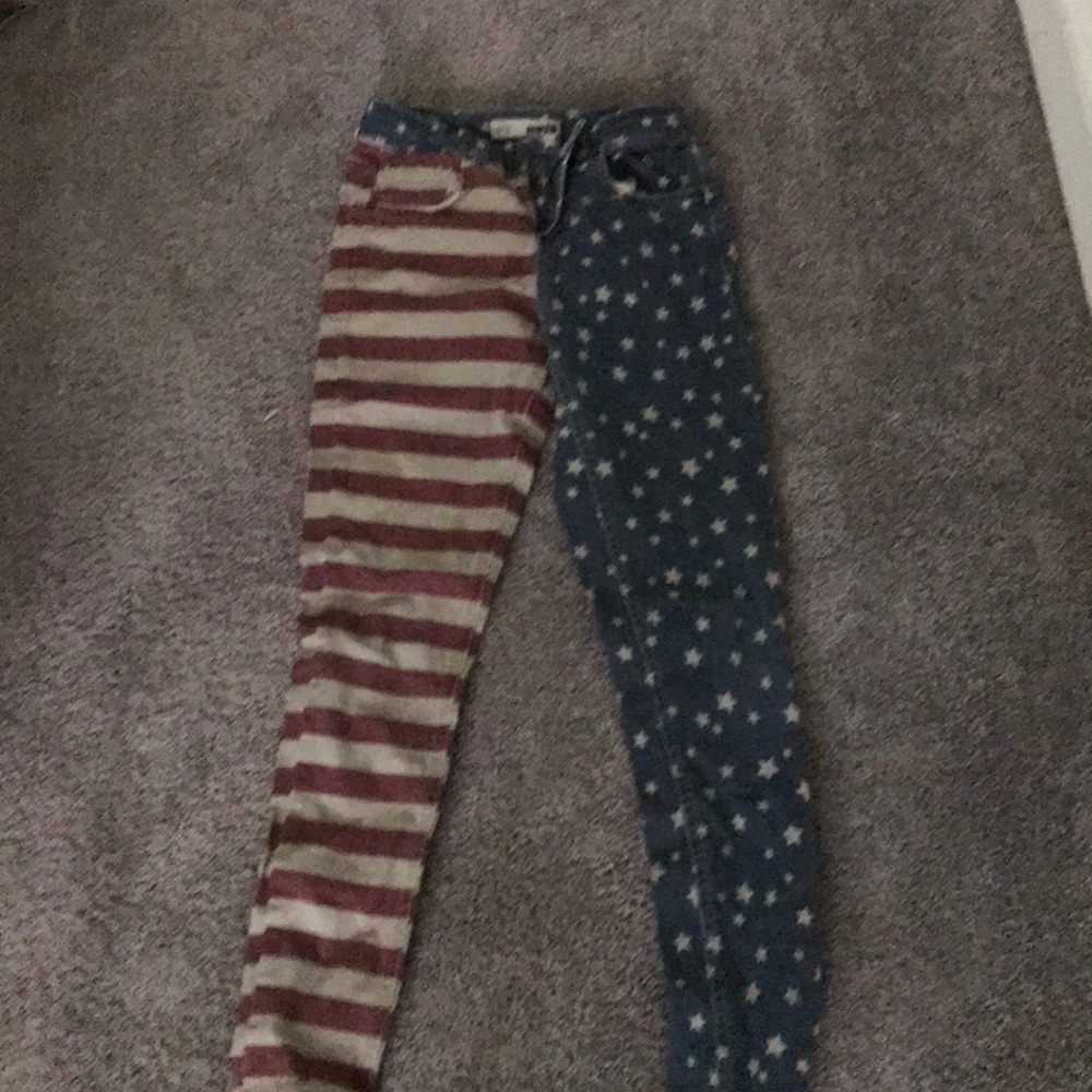 American flag Topshop pants